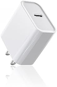 USB-C Charger Block Fast Charging 20w for iPhone iPad iWatch, iPhone Charger Block, iPad Charger Block,Watch Charger Block,iWatch Charger Block, White 1-Pack