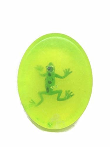 BearNaturalOrganicsKids Soap Clear Soap with Toy inside - Natural Soap Bar Gift Set, Face Soap or Body Soap 3.5 Ounce Each form a Collection of Frog Mini Toys you Get 1 Bar