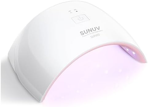SUNUV UV LED Nail Lamp, Nail Dryer for Gel Polish UV Light for Nails with Sensor 2 Timers SUN9C Pink Gift for Women Girls