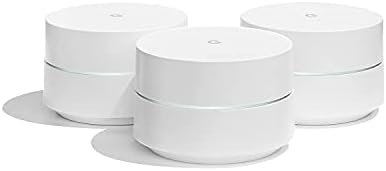 Google WiFi system, 3-Pack - Router Replacement for Whole Home Coverage (NLS-1304-25),White