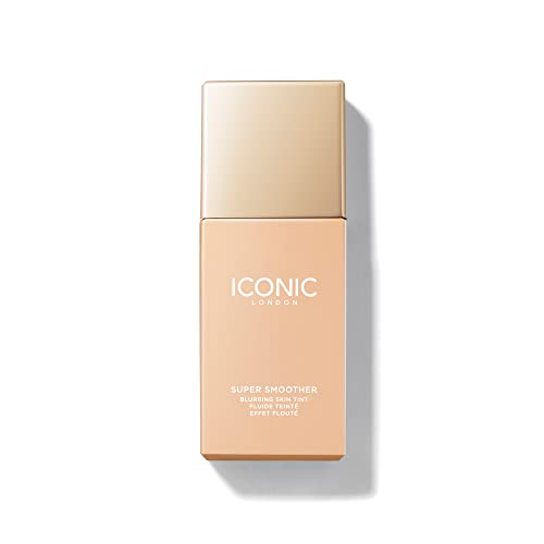 ICONIC LONDON Super Smoother Blurring Skin Tint | Light to Medium Coverage, Hydrating, Ultra-Lightweight Tinted Moisturizer, Cruelty-Free, Vegan Makeup (Warm Fair) 1.01 Fl oz