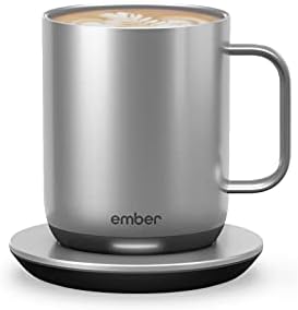 Ember Temperature Control Smart Mug 2, 10 Oz, App-Controlled Heated Coffee Mug with 80 Min Battery Life and Improved Design, Stainless Steel