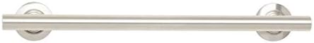 12-inch Coronado Designer Straight Bathroom Shower Grab Bar, Satin Stainless Steel, Brushed Nickel