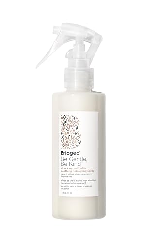Briogeo Be Gentle, Be Kind Aloe + Oat Milk Ultra Soothing Detangling Spray, Hypoallergenic and Dermatologist-Approved Leave-In Spray, Fragrance Free, Vegan, Cruelty-Free, 6 fl oz