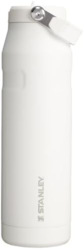 Stanley IceFlow Flip Straw 2.0 Water Bottle 36 OZ | Built-In Straw with Larger Opening | Lightweight & Leak-Resistant | Insulated Stainless Steel | BPA-Free | Frost