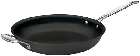 Cuisinart Chef's Classic Nonstick Hard-Anodized 12-Inch Open Skillet with Helper Handle, Black