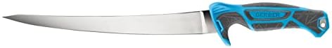 Gerber Gear Controller - Saltwater-Resistant Fishing Fillet Knife with Sheath & Built-In Knife Sharpener - Premium Fishing Gear - 10", Cyan
