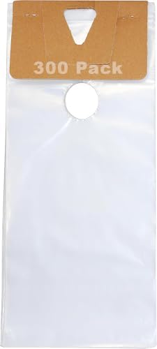Skywin Door Hanger Bags 6” x 12” (300 Pack), Clear Door Hanger Bags Protects Flyers, Brochures, Notices, Printed Materials, Waterproof and Secure