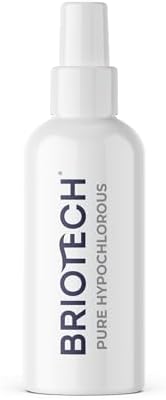 BRIOTECH Pure Hypochlorous Acid Spray and Cleanser, Original Premium HOCl Topical Solution, Multi-Purpose Cleaner, Family Approved & Pet Friendly, 4 fl oz