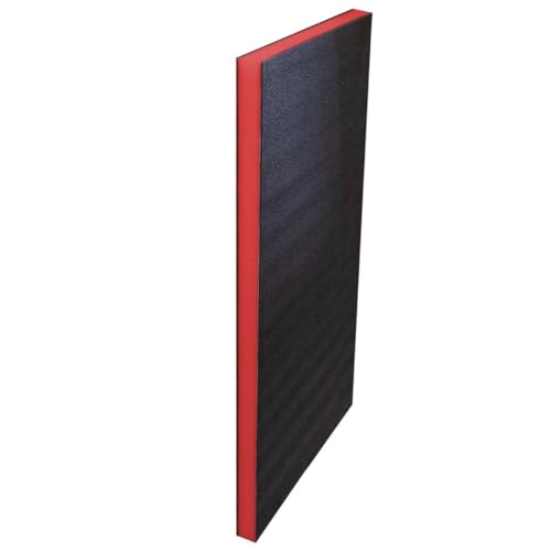 FastCap Kaizen Foam Sheet for Tool Organizers and Storage - Perfect for Professional Contractors and Technicians - 30mm Thickness, 2' x 4' Sheet Size, Black & Red