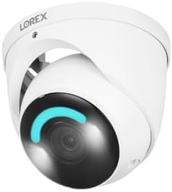 Lorex H30-4K+ 12MP IP Wired Dome Security Camera with Smart Security Lighting and Smart Motion Detection, Camera Only (M. ), White, E910DD (Renewed)