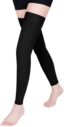 Compression Stockings for Women & Men, 15-20 mmHg Thigh High Compression socks, Medical Graduated Compression Support for Edema, Varicose Veins, Swelling