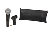 Shure SM58S Cardioid Dynamic Vocal Microphone with On/Off Switch, Pneumatic Shock Mount, Spherical Mesh Grille with Built-in Pop Filter, A25D Mic Clip, Storage Bag, 3-pin XLR Connector