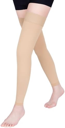 Compression Stockings for Women & Men, 15-20 mmHg Thigh High Compression socks, Medical Graduated Compression Support for Edema, Varicose Veins, Swelling