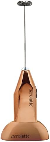 Aerolatte Milk Frother with Counter Stand, The Original Steam-Free Frother, Copper