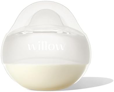 Willow - Silicone Wearable Breast Pump - Passive Suction Milk Collector - Hands Free Manual Breast Pump - Dishwasher Safe - Breastfeeding Essentials - Easy Pour Spout for Milk Storage Bags - BPA Free