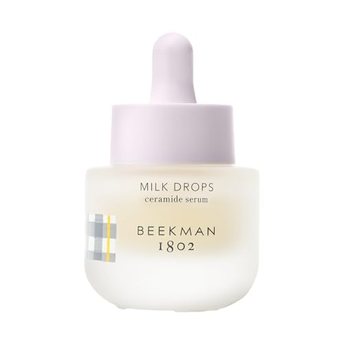 Beekman 1802 Milk Drops Ceramides Face Serum - Hyaluronic Acid, Squalane & Goat Milk - Fragrance Free - Boosts Radiance - Cruelty Free