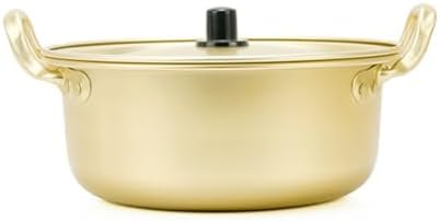 Yellow Aluminum Pot South Korea Stretched Noodles pot Instant Noodles Super popular cooker-7.9inch