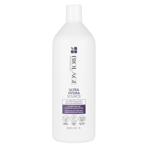 Biolage Ultra Hydra Source Conditioning Balm | Deep Hydrating Conditioner | Renews Hair’s Moisture | For Very Dry Hair | Silicone-Free | Vegan | Salon Conditioner