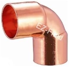EZ-FLUID Plumbing 2" C X C LF Short Radius Copper 90 Degree Elbow Pressure Copper Fitting with Sweat Solder Connection for Residential,Commercial