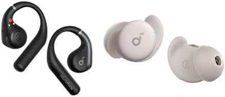 Soundcore Sleep A20 by Anker Bluetooth Earbuds with AeroFit Open-Ear Headphones, Small Design for Side Sleepers, 80H Playtime, Stream Content via Bluetooth 5.3, Sleep Monitor, Personal Alarm