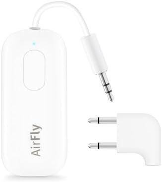 Twelve South AirFly Pro Deluxe | Bluetooth Wireless Audio Transmitter/Receiver for up to 2 AirPods/Wireless Headphones Use with 3.5mm Audio Jack; International Headphone Adapter & Travel Case