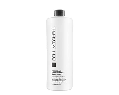 Paul Mitchell Freeze and Shine Super Hairspray, Maximum Hold, Shiny Finish Hairspray, For Coarse Hair