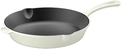 Cuisinart CI22-24CMT Chef's Classic Enameled Cast Iron Round Fry Pan, 10-Inch, Cream