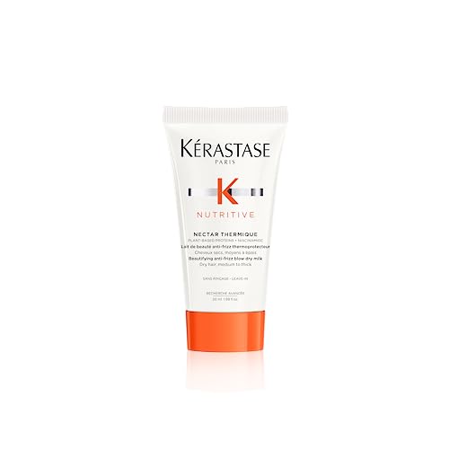 Kerastase Nutritive Nectar Thermique Heat Protecting Leave-In Cream | Deeply Condition and Reduce Frizz | Instant Softness & Shine | With Plant-based Proteins | For Medium to Thick Dry Hair