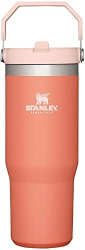 STANLEY IceFlow Stainless Steel Tumbler - Vacuum Insulated Water Bottle for Home, Office or Car Reusable Cup with Straw Leak Resistant Flip Cold for 12 Hours or Iced for 2 Days, Grapefruit, 30OZ