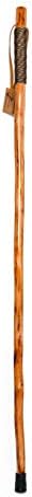 Pure Fir Wood Concise Style Walking Stick for Hiking with Parachute Cord Warpped (Nature Color, 48 Inches, 1 Piece)