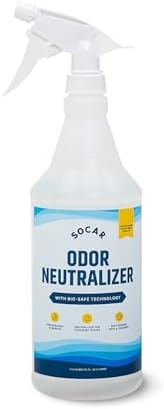 SOCAR Odor Eliminator Spray, 32 oz Commercial Strength Odor Neutralizer Spray, Strong Odor Eliminator for Home, Pet, Urine, Office Gym and Car, Smell Remover without Adding Fragrance, Deodorizer