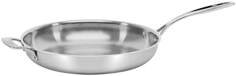 Cuisinart Custom-Clad 5-Ply Stainless Steel 12-Inch Fry Pan with Helper Handle, CC522-30H