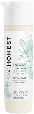 The Honest Company Silicone-Free Conditioner | Gentle for Baby | Naturally Derived, Tear-free, Hypoallergenic | Fragrance Free Sensitive, 10 fl oz