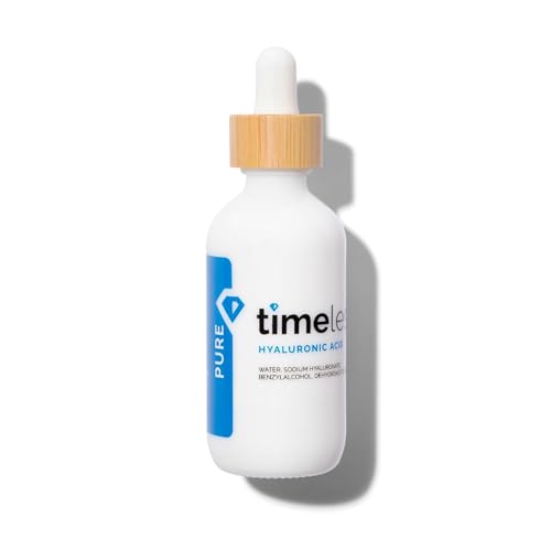 Timeless Skin Care Hyaluronic Acid 100% Pure Serum - Hydrating Face Serum for Personal Care - Fragrance-Free - Hyaluronic Acid - for Skin Care - 2 oz