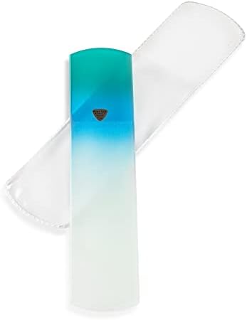 Czech Glass Foot File with Sleeve, Foot Scraper, and Foot Rasp by Bona Fide Beauty - Premium Czech Glass Heel File