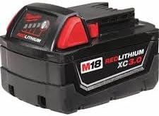 Milwaukee 48-11-1828 Genuine OEM M18 3 Amp Hour 18V Lithium Ion XC Extended Capacity Battery with Redlink Intelligence and Extreme Weather Performance