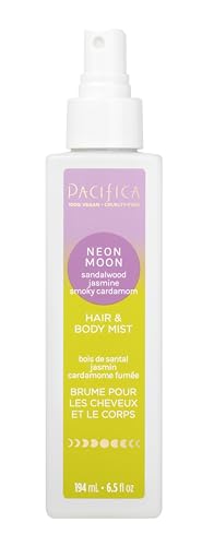 Pacifica Hair & Body Mist - Neon Moon Hair & Body Spray for Women –w/Sandalwood, Jasmine & Spices Perfumes for Women - Hair Perfume - Alcohol-Free Vegan & Cruelty-Free Clean Beauty