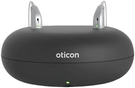 Oticon Desktop Charger 1.0 - for only Oticon More, Real, Zircon, Opn S, Ruby, Play miniRITE Rechargeable Hearing Aids - NOT Compatible with Oticon Intent and All Oticon BTE Type Hearing Aids