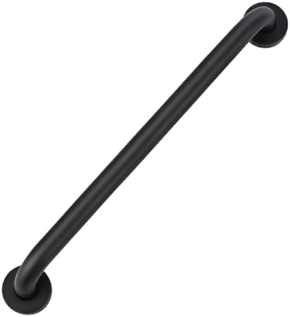 supregear Grab Bars for Bathroom, 20 Inch Length Black Shower Safety Grab Bar, 1 Inch Diameter 201 Stainless Steel Anti-Slip Handle for Senior, Elderly, Handicap