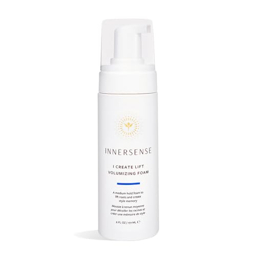 INNERSENSE Organic Beauty - Natural I Create Lift Volumizing Foam | Non-Toxic, Cruelty-Free, Clean Haircare (NEW Packaging, 6 fl oz | 177 ml)