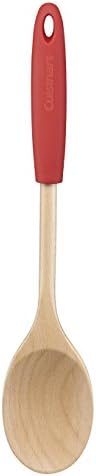 Cuisinart Silicone Beachwood Solid Spoon, Red
