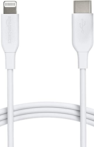 Amazon Basics Fast Charging USB-C to Lightning Cable (MFi Certified) for iPhone, iPad, 3 Feet, White