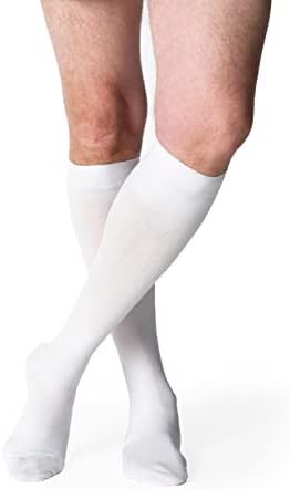 SIGVARIS Men’s Essential Cotton 230 Closed Toe Calf-High Socks 20-30mmHg