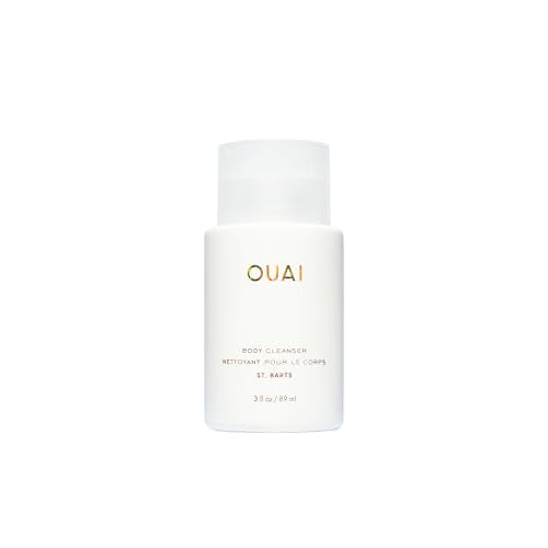 OUAI Body Cleanser, St. Barts Travel Size - Foaming Body Wash with Jojoba Oil & Rosehip Oil to Hydrate, Balance & Soften Skin - Paraben, Phthalate & Sulfate Free Skin Care Products (3 fl oz)
