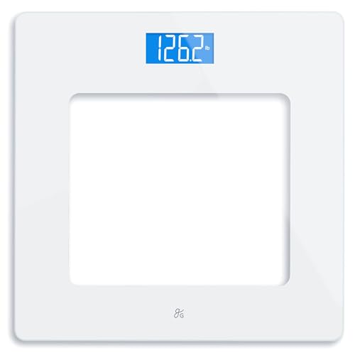 Greater Goods Digital Weight Scale, Accurate, Non-Slip, and Scratch Resistant Bathroom Scale (White)