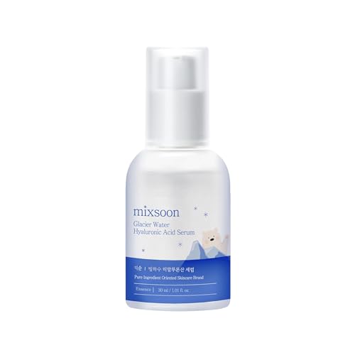 mixsoon Glacier Water Hyaluronic Acid Serum - Non-greasy Hydration Booster, Firming Facial Serum For Radiant, Dewy Skin - Korean Serum for Glass Skin (1.01 fl.oz / 30ml)