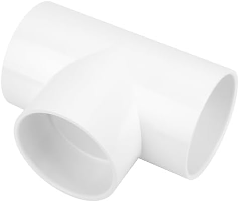 3 Way 4" PVC Tee Pipe Fittings Adapter (Socket x Socket x Socket) Furniture Grade SCH40 4 Inch PVC Elbow Pipe Connector for DIY PVC Shelf Garden Support Structure Storage Frame