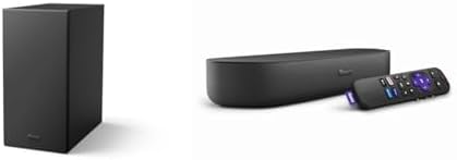 Bundle of Roku Wireless Bass, Slim Subwoofer Streambar, Streambar Pro Wireless Speakers + Roku Streambar | 4K HDR Streaming Device & Premium Roku Soundbar All in One, Roku Voice Remote
