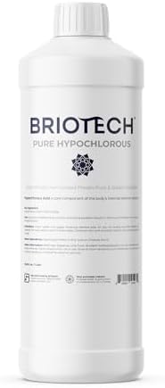 BRIOTECH Pure Hypochlorous Acid Spray and Cleanser, Original Premium HOCl Topical Solution, Multi-Purpose Cleaner, Family Approved & Pet Friendly, 1 liter refill ea